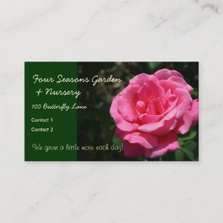 Gorgeous Deep Pink Rose Business Card