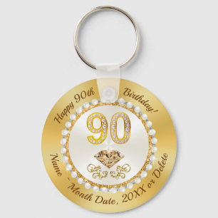 Gorgeous Diamond, 90th Birthday Party Favours, 90t Key Ring