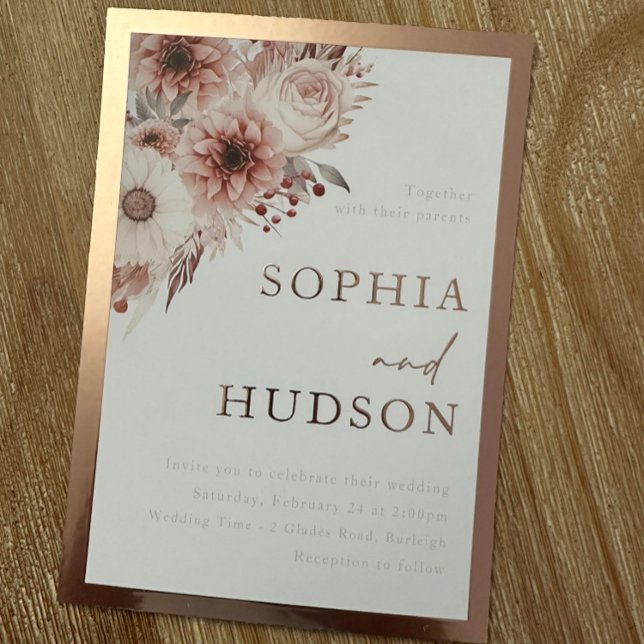 Gorgeous Divine Blush Wedding Rose Gold Border (Creator Uploaded)