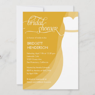 Gorgeous Dress Bridal Shower Invitation