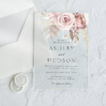 Gorgeous Dusty Rose & Blush Wedding Grey Font Acrylic Invitations<br><div class="desc">Gorgeous Dusty Rose & Blush Wedding Grey Font Acrylic Invitations

See matching collection in our Niche and Nest Store</div>