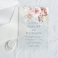 Gorgeous Dusty Rose & Blush Wedding Grey Font