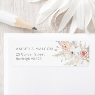 Gorgeous Elegance: Blush Wedding Return Address