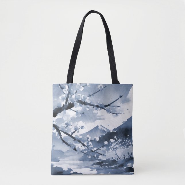 Gorgeous Elegant Japanese Cherry Blossoms Tote Bag (Front)