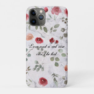 Gorgeous Elegant Marble Red Rose iPhone 11 Pro Case