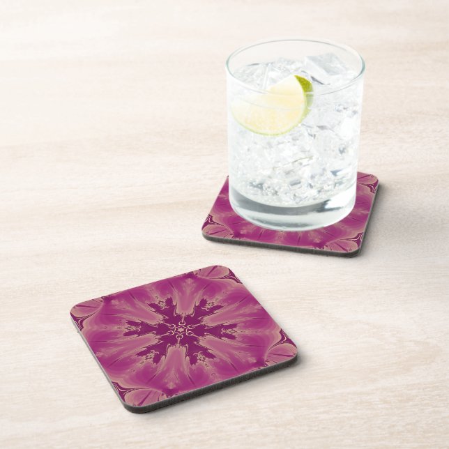 Gorgeous Exotic Flower Purple Shades Coaster (Right Side)