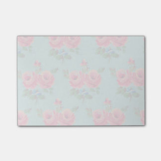 Gorgeous faded pink roses post-it notes