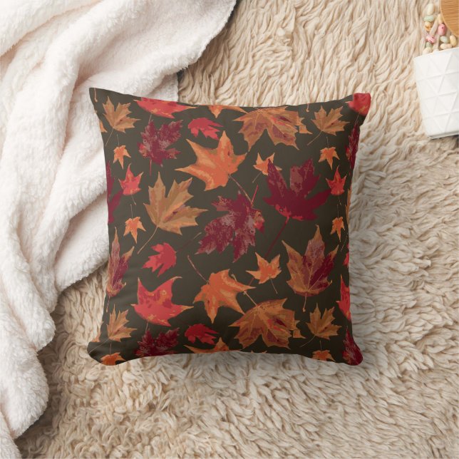 Gorgeous Fall Autumn Leaves Coordinating Cushion (Blanket)