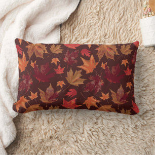 Gorgeous Fall Autumn Leaves Coordinating Lumbar Cushion