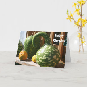 Gorgeous Fancy Gourds Nature Birthday  Card