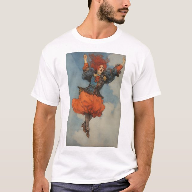 Gorgeous Female Jester Egon Schiele T-Shirt (Front)