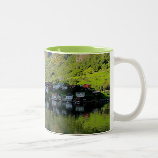 Gorgeous fjords, Norway Two-Tone Coffee Mug (Right)