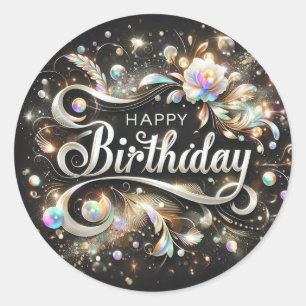 Gorgeous Floral Birthday sticker