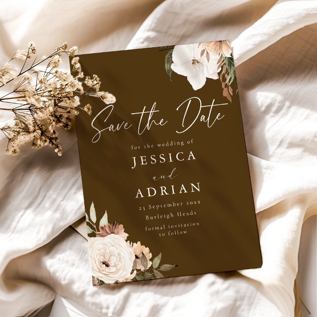 Gorgeous Floral Boho Wedding Save The Date (Creator Uploaded)