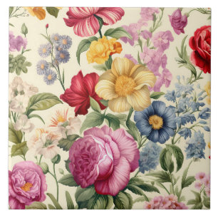 Gorgeous Floral Ceramic Tile. Tile
