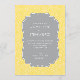 Gorgeous Floral Party Invitation (Yellow)