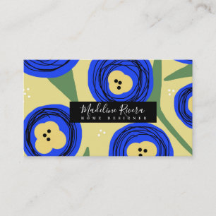 Gorgeous Floral Poppy Designer Business Card