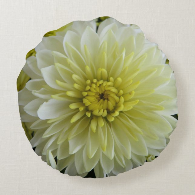 Gorgeous Flower Round Throw Pillow (Back)