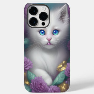 GORGEOUS FLUFFY WHITE LITTLE KITTEN iPhone 14 PRO MAX CASE