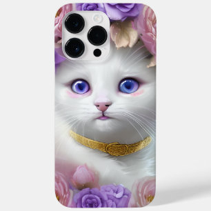 GORGEOUS FLUFFY WHITE LITTLE KITTEN VIOLET EYES Case-Mate iPhone 14 PRO MAX CASE