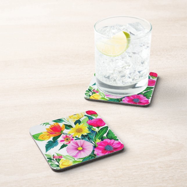  gorgeous fun flowers  coaster (Right Side)