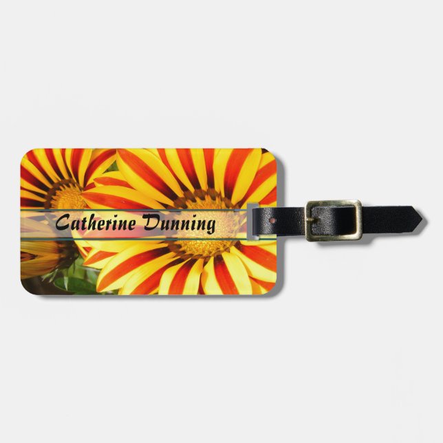 Gorgeous Gazania Luggage Tag (Front Horizontal)