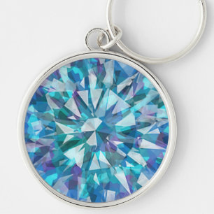 Gorgeous Gem with Blues and Purples Key Ring
