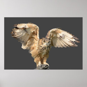 Gorgeous Geometric Art Owl Poster