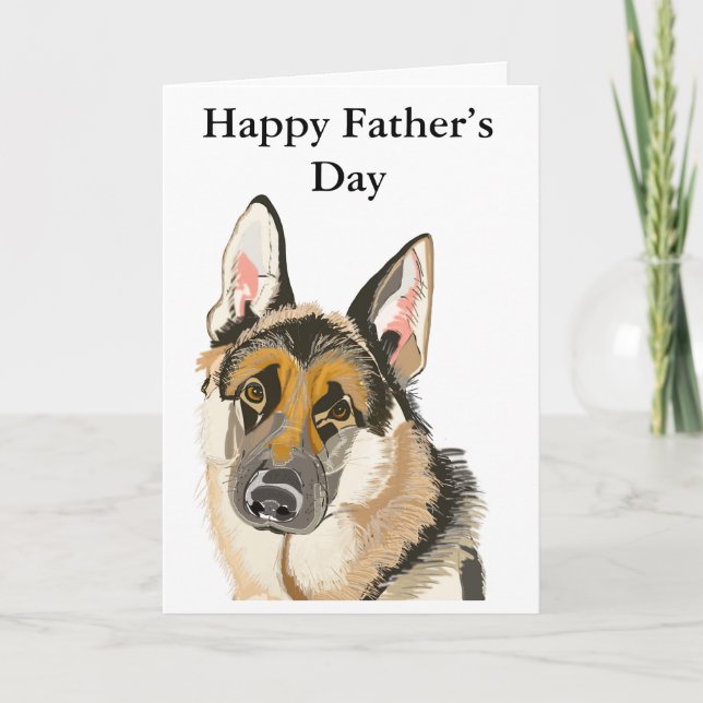 Gorgeous German Shepherd, Alsation Dog Editable  Holiday Card (Front)