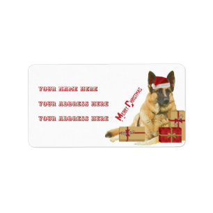 Gorgeous German Shepherd Holiday Address Labels