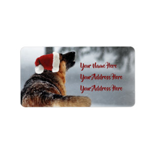 Gorgeous German Shepherd Holiday Address Labels