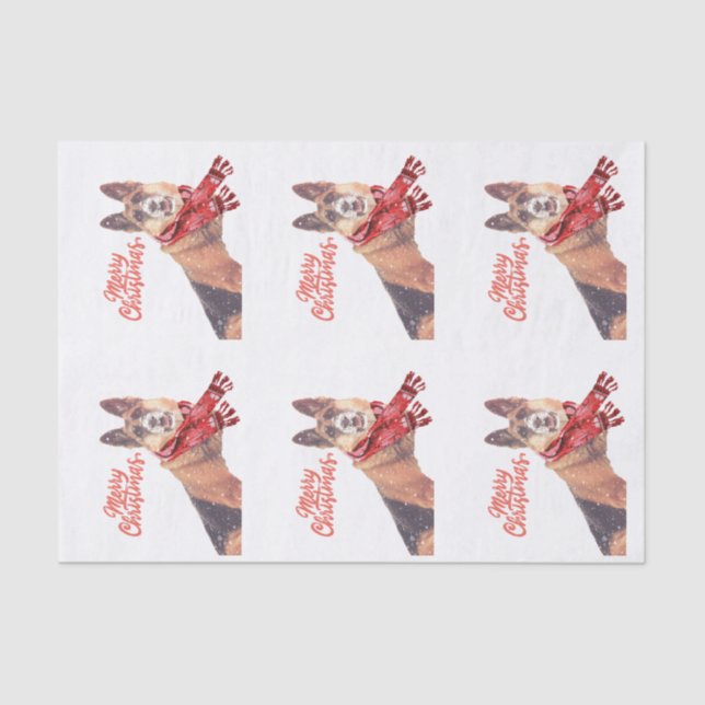 Gorgeous German Shepherd Holiday Tissue Paper (Front)
