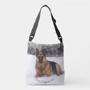 Gorgeous German Shepherd in the Snow Crossbody Bag