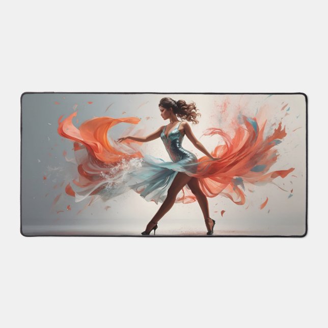 Gorgeous Girl Perform Modern Dance #4 Desk Mat (Front)
