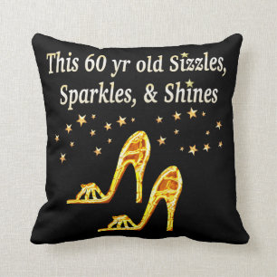 GORGEOUS GOLD 60TH BIRTHDAY CUSHION
