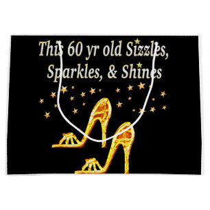 GORGEOUS GOLD 60TH BIRTHDAY LARGE GIFT BAG