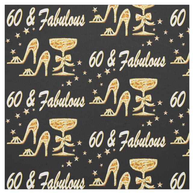 GORGEOUS GOLD 60TH BIRTHDAY PARTY FABRIC (Swatch)