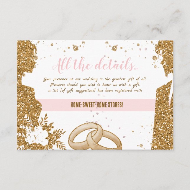 Gorgeous - Gold Pink  A All the details 2 Enclosure Card (Front)