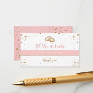 Gorgeous - Gold Pink COLLECTION A All the details Enclosure Card