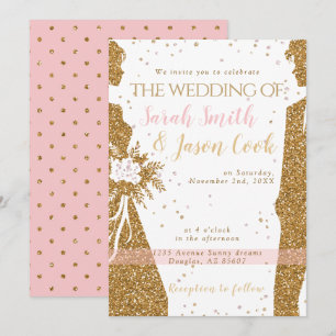 Gorgeous - Gold Pink INVITATION 1