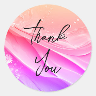 Gorgeous gold thank you stickers