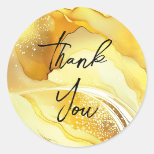 Gorgeous gold thank you stickers