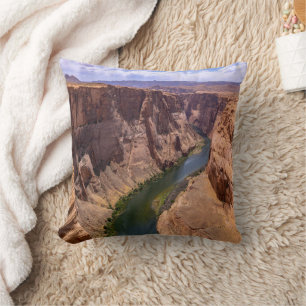 Gorgeous Grand Canyon And Colorado River Landscape Cushion