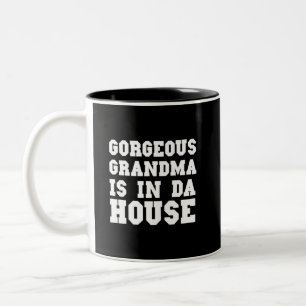 Gorgeous Grandma In Da House Cool Grandmother Two-Tone Coffee Mug