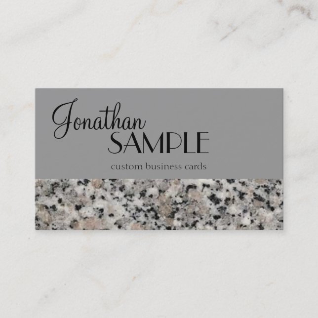 Gorgeous Granite Business Card (Front)