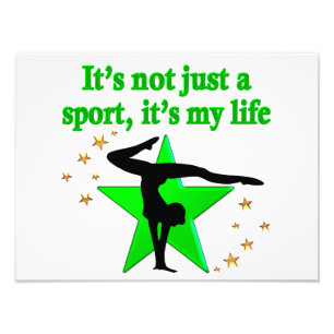 GORGEOUS GREEN GYMNASTICS DESIGN PHOTO PRINT