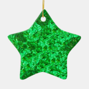 Gorgeous Green Star Ornament