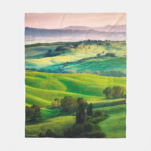 Gorgeous greens in the landscape and with light pa fleece blanket
