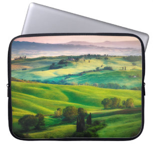 Gorgeous greens in the landscape and with light pa laptop sleeve