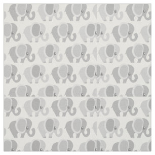 Gorgeous Grey Elephant Pattern Fabric